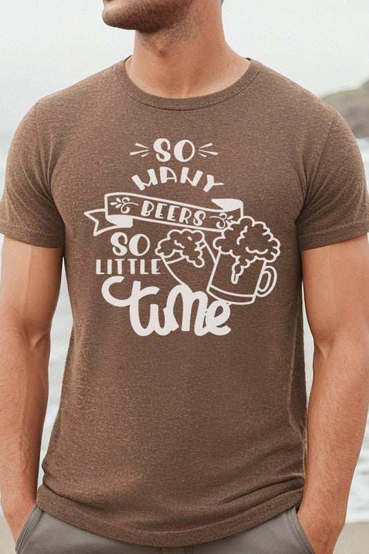 Cali Boutique Men's Tee So Many Beer So Little Time Graphic Tee - Men Shirts | MENLL
